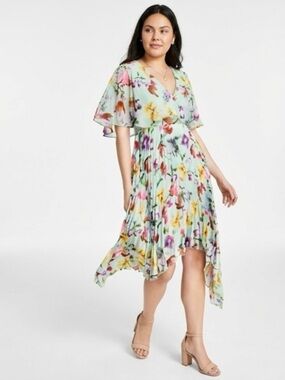 New Kensie High Low Dress with Floral Design